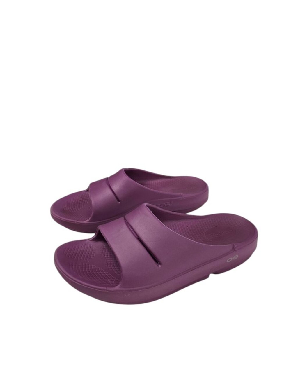 OOFOS OOahh Slide Recovery Sandals, Slip On, Purple, Size Womens 9